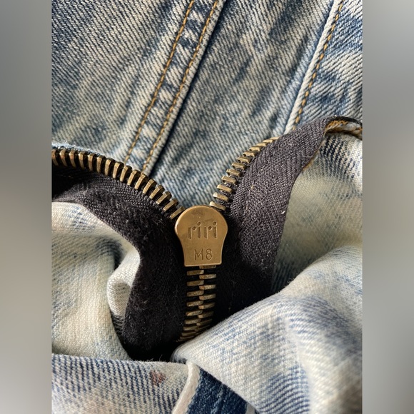 FEAR OF GOD 33W Indigo Blue Paint splatter denim jeans FIFTH Collection - Picture 10 of 11